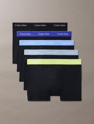 multi 5 pack relaxed dart trunks - icon cotton stretch for men calvin klein
