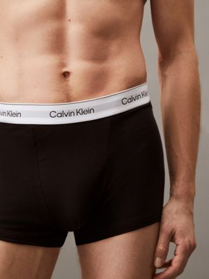 lot de 5 boxers - icon cotton stretch black/black/black/black/black pour hommes calvin klein