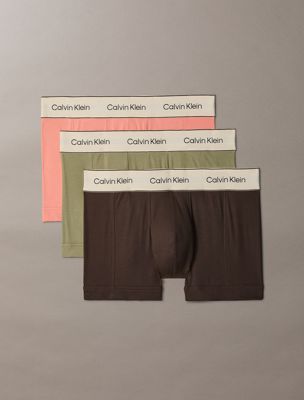 multi 3 pack trunks - heritage cotton stretch for men calvin klein