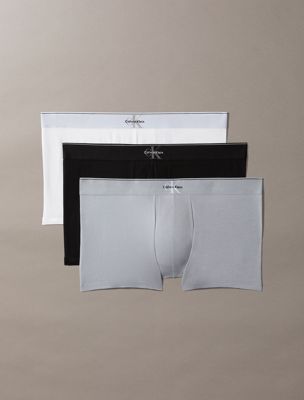 multi 3 pack trunks - graphic monogram cotton stretch for men calvin klein
