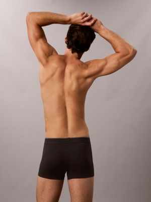pack de 3 bóxers cortos - graphic monogram cotton stretch black bodies w/ granite gray/poseid de hombres calvin klein