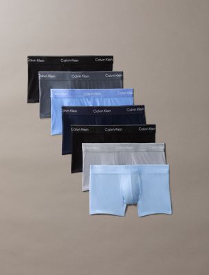 blue 7 pack trunks - icon cotton stretch for men calvin klein