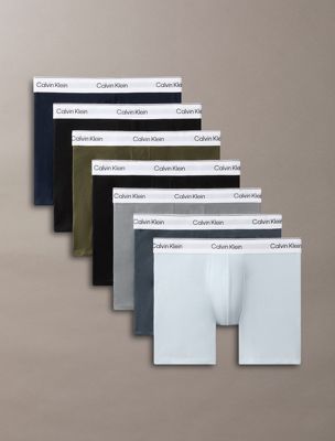 blue 7 pack boxer briefs - icon cotton stretch for men calvin klein