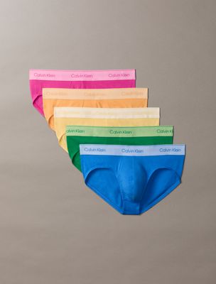 multi 5 pack briefs - icon cotton stretch pride for men calvin klein
