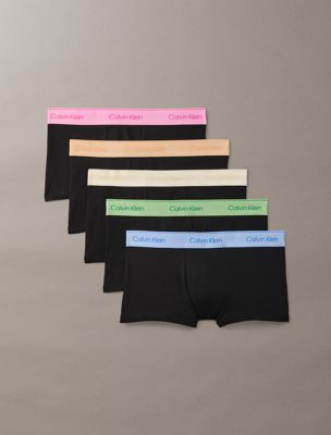 multi 5 pack low rise trunks - pride cotton for men calvin klein