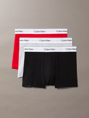 multi 3 pack relaxed trunks - icon cotton stretch for men calvin klein