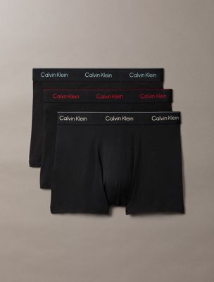 multi 3 pack relaxed trunks - icon cotton stretch for men calvin klein
