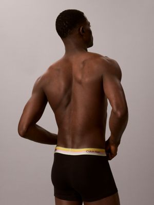 black korte boxers - icon cotton stretch pride voor heren - calvin klein