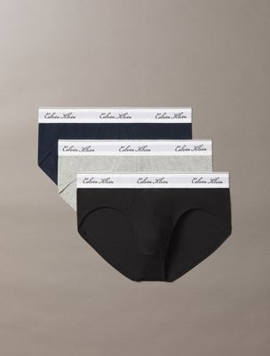 multi 3-pack slips - icon cotton stretch voor heren - calvin klein