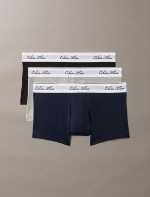 multi 3-pack lage taille boxers - icon cotton stretch voor heren - calvin klein