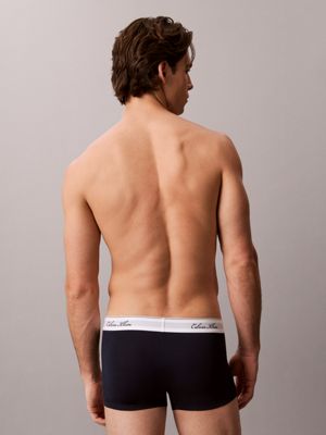 dark sapphire/iguana/plein air 3er-pack low-rise trunks - icon cotton für herren - calvin klein