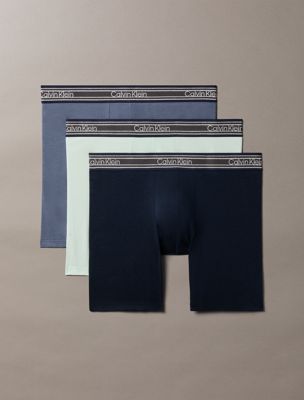 boxer aderenti confezione da 3 - icon cotton stretch multi da uomini calvin klein