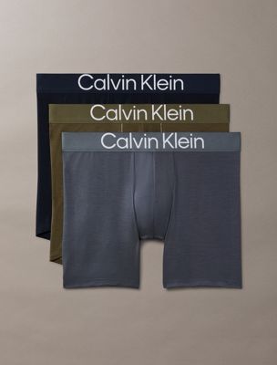 multi 3 pack boxer briefs - ultra soft cotton lyocell for men calvin klein