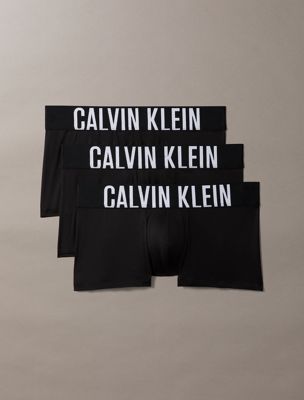 pack de 3 bóxer de tiro bajo - intense power air  black de hombres calvin klein