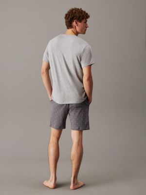 grey heather pyjama top - ultra soft modal for men calvin klein