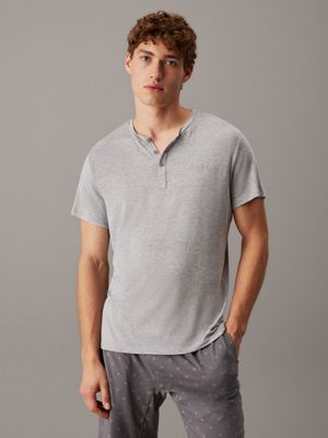 grey pyjama top - ultra soft modal for men calvin klein