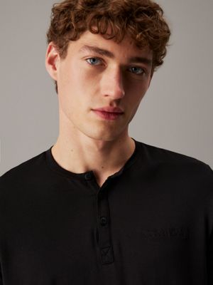 black pyjama top - ultra soft modal for men calvin klein