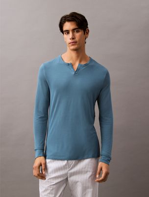 deck gray pyjama top - ultra soft modal for men calvin klein