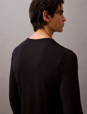 black pyjama top - ultra soft modal for men calvin klein