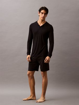 black pyjama top - ultra soft modal for men calvin klein