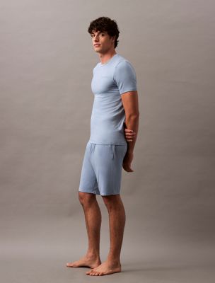 faded denim pyjama shorts - ultra soft modal for men calvin klein