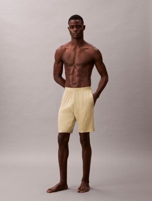 brown pyjama shorts - ultra soft modal for men calvin klein