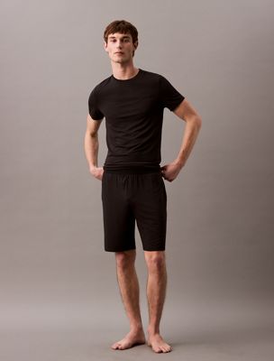 black pyjama shorts - ultra soft modal for men calvin klein