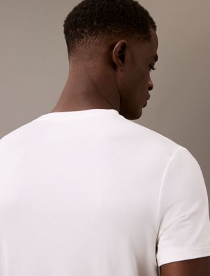 white lounge t-shirt - ultra soft modal for men calvin klein