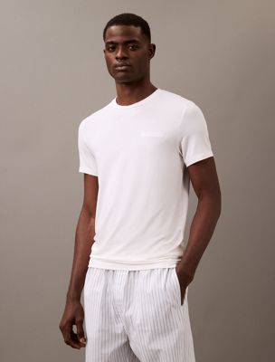 white lounge t-shirt - ultra soft modal for men calvin klein