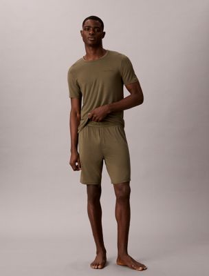 t-shirt de pyjama à col rond - ultra soft modal grey pour hommes calvin klein