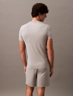 grey heather lounge t-shirt - ultra soft modal for men calvin klein