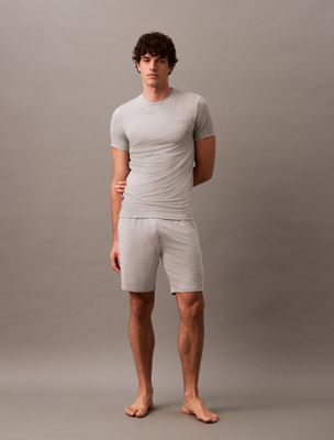 grey heather lounge t-shirt - ultra soft modal for men calvin klein