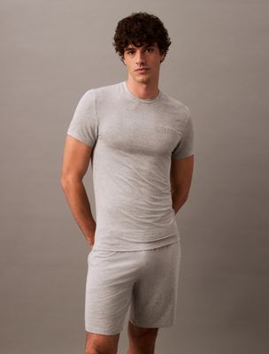 grey lounge t-shirt - ultra soft modal for men calvin klein