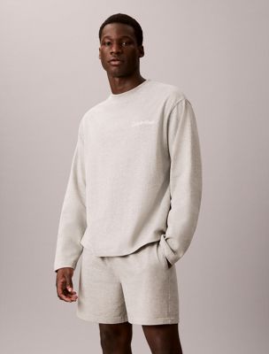 haut de pyjama - cotton classics grey pour hommes calvin klein