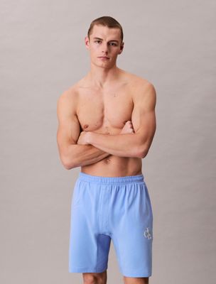 blue pyjama-shorts – icon cotton stretch für herren - calvin klein