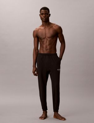 black lounge-jogginghose - icon cotton stretch für herren - calvin klein