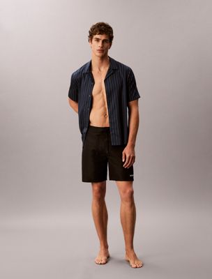 blue all-over printed beach shirt for men calvin klein