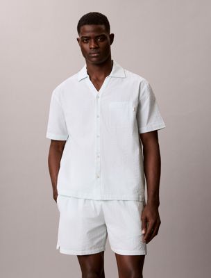 camiseta de pijama de sirsaca de algodón pink de hombres calvin klein