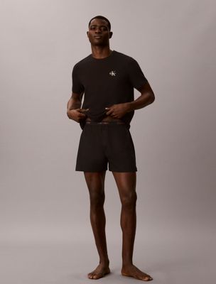 black lounge t-shirt - cotton classics pride for men calvin klein