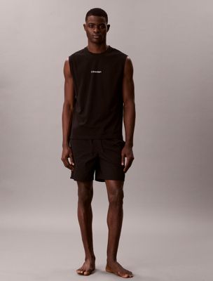 canotta da mare black da uomini calvin klein