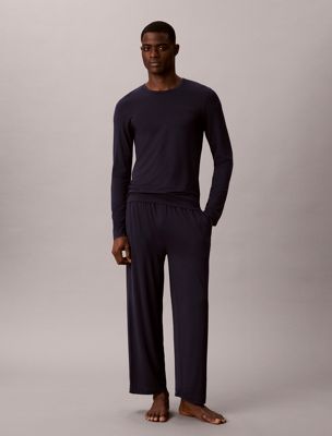 ensemble de pyjama long - ultra soft modal blue pour hommes calvin klein