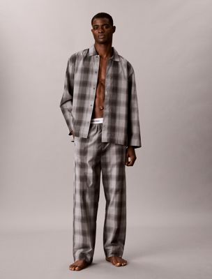 grey pyjama set - heritage cotton poplin for men calvin klein