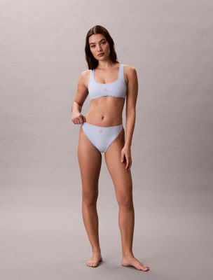 blue bralette bikini top - ck monogram for women calvin klein