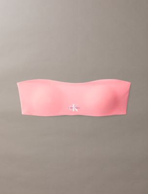 washed scarlet bandeau bikini top - ck monogram for women calvin klein