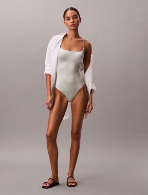 grey swimsuit - ck shine for women calvin klein