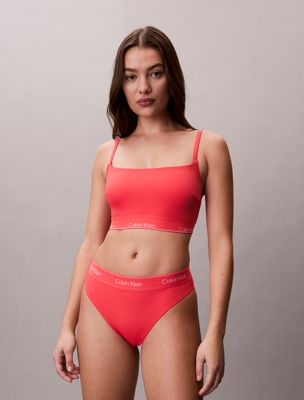 pink bralette bikini top - ck icon for women calvin klein