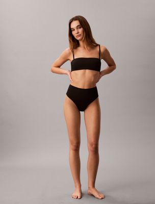 black bandeau bikini top - ck essentials for women calvin klein