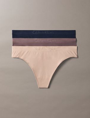 multi 3 pack thongs - bonded flex seamless for women calvin klein
