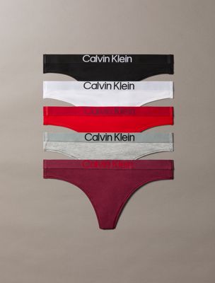 lot de 5 string - extra soft cotton stretch multi pour femmes calvin klein