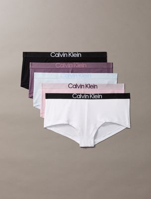 multi 5 pack boy shorts - extra soft cotton stretch for women calvin klein